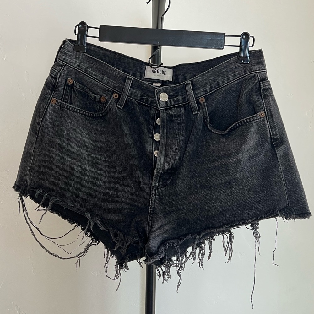 Agolde Parker vintage cutoff shorts in color Crash